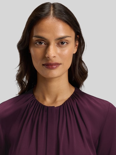 BOSS Regular Fit Langarmbluse aus Seiden-Mix Modell 'BANORAH' Bordeaux 3