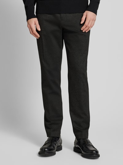 SELECTED HOMME Slim fit stoffen broek met structuurmotief, model 'AITOR' Donkergrijs - 4