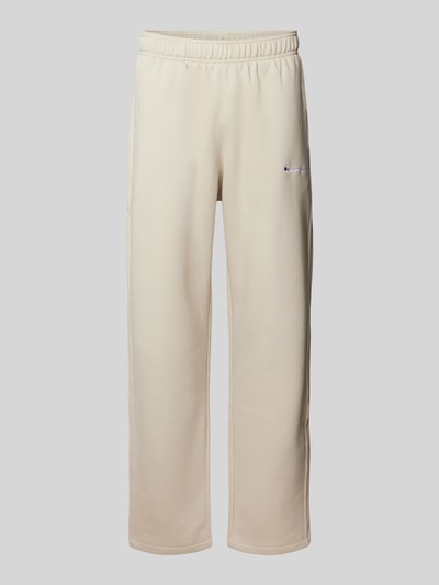 CHAMPION Straight Fit Sweatpants mit Label-Stitching Beige 2