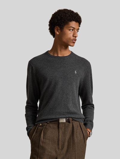 Polo Ralph Lauren Regular Fit Pullover aus reiner Wolle Anthrazit 5
