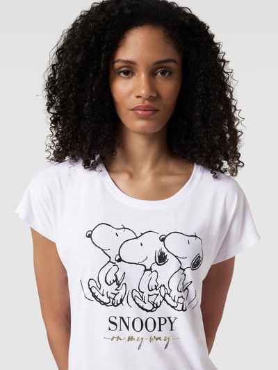 Montego T-shirt met Peanuts®-print Wit - 3