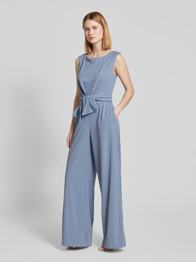 Vera Mont Jumpsuit mit Bindegürtel Hellblau 1