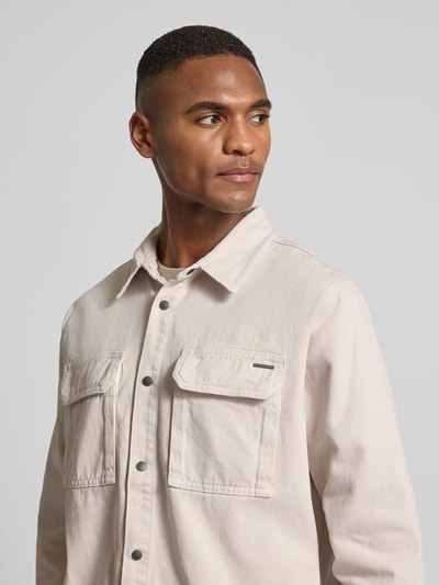 Antony Morato Regular fit jeansoverhemd met borstzakken Zand - 3