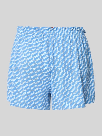 HUGO Korte pyjamabroek met elastische band, model 'NIKKA' Blauw - 3