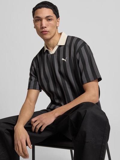 PUMA Performance Relaxed Fit Poloshirt mit Label-Stitching Modell 'CLASS' Black 3