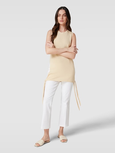 Tiger of Sweden Strickshirt mit seitlicher Schnürung Modell 'MISA' Offwhite 1
