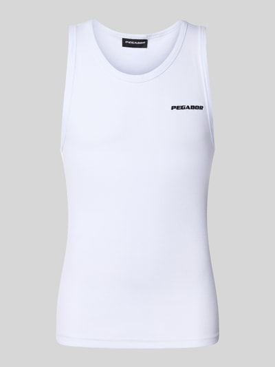 Pegador Tanktop mit Logo-Stitching und Rundhalsausschnitt Weiss 2