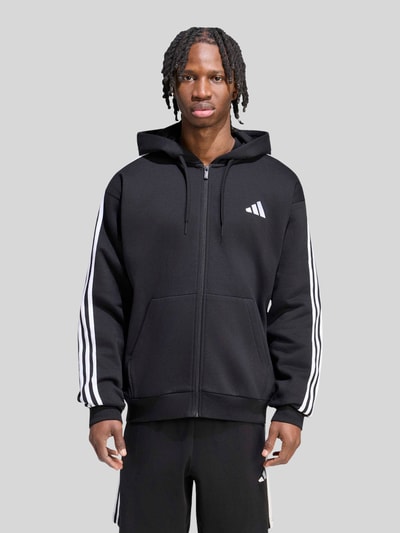 adidas Sportswear Regular Fit Sweatjacke mit Kontraststreifen Black 4