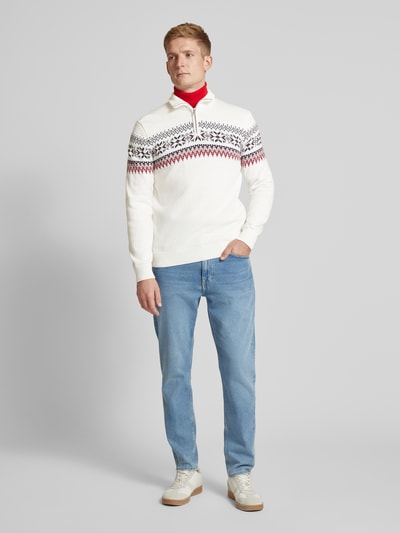 MCNEAL Gebreide pullover met opstaande kraag Offwhite - 1