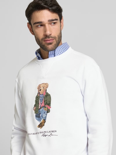 Polo Ralph Lauren Sweatshirt mit Label-Print Weiss 3