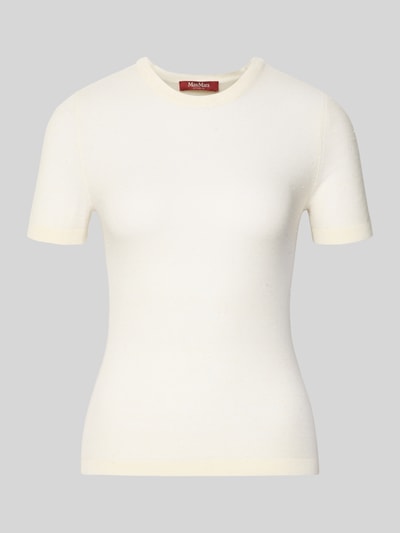 Produktfoto, Regular Fit Strickshirt aus Seiden-Woll-Mix Modell 'MSTLEPRE' von Max Mara Studio, Optik: Unifarben, Mini-Pailletten, Feinstrick