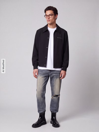 Don´t Waste Culture Blouson mit Viskose-Anteil Modell 'NAYA' Black 1