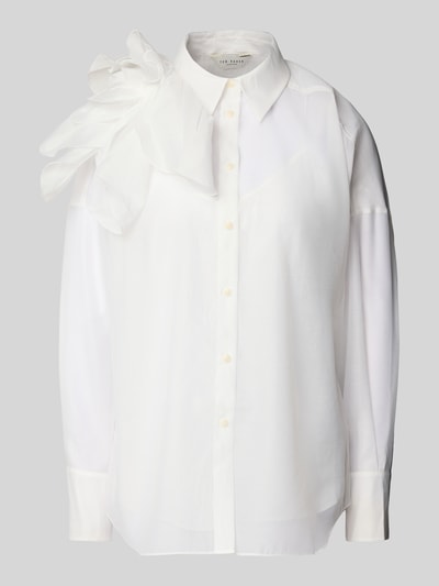 Ted Baker Loose Fit Hemdbluse mit Knopfleiste Offwhite 2
