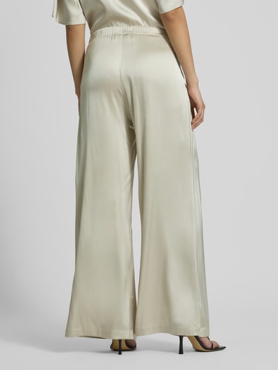 MOS MOSH Wide Leg Stoffhose mit gelegten Falten Modell 'RITA' Sand Melange 5