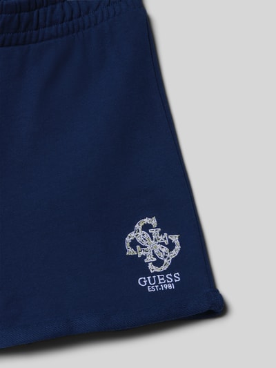 Guess Regular Fit Sweatshorts mit Label-Stitching Modell 'ACTIVE' Marine 2