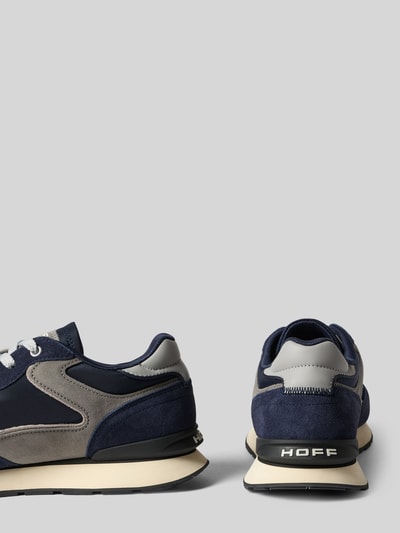 Productfoto, Sneaker met Logo-Detail Model 'City' van HOFF, Leermix in blauw en grijs met afgeronde pasvorm, licht geprofileerde zool, hakhoogte maat 44: 4 cm, schachthoogte maat 44: 8 cm, schachtbreedte maat 44: 10 cm