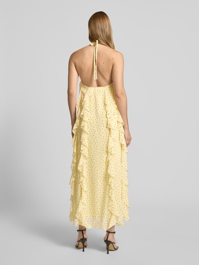 YAS Cocktailkleid mit Neckholder Modell 'FINILLO' GELB 5