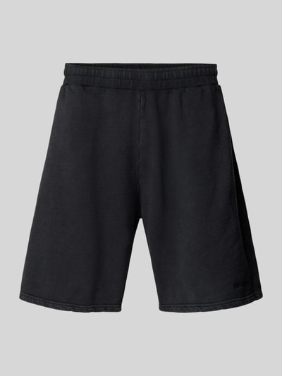 REVIEW Szorty z dzianiny dresowej o kroju relaxed fit z nadrukiem z logo Czarny 2