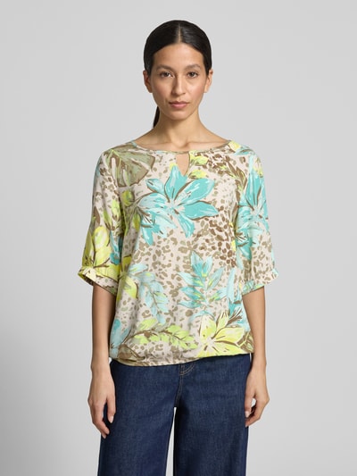 Betty Barclay Relaxed Fit Blusenshirt aus Viskose mit Schlüsselloch-Ausschnitt Gruen 4