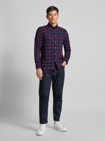 Tommy Hilfiger Regular Fit Freizeithemd mit Button-Down-Kragen Dunkelrot 1