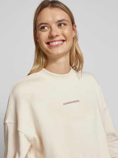 Armedangels Sweatshirt mit Label-Print Modell 'ALIZAA' Offwhite 3