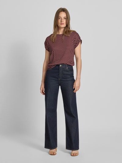 OPUS T-Shirt aus Viskose mit Kappärmeln Modell 'Sekadi minimal' Bordeaux 1