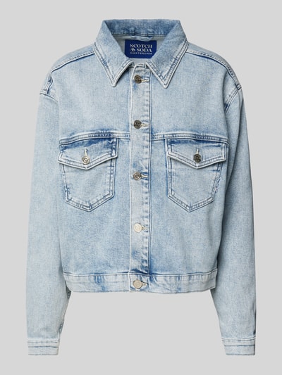 Scotch & Soda Jeansjacke mit Brustpattentaschen Hellblau 2