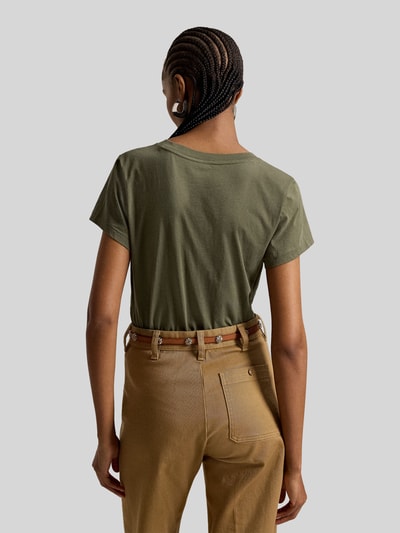 Polo Ralph Lauren męski t-shirt o kroju regular fit z czystej bawełny Oliwkowy 5