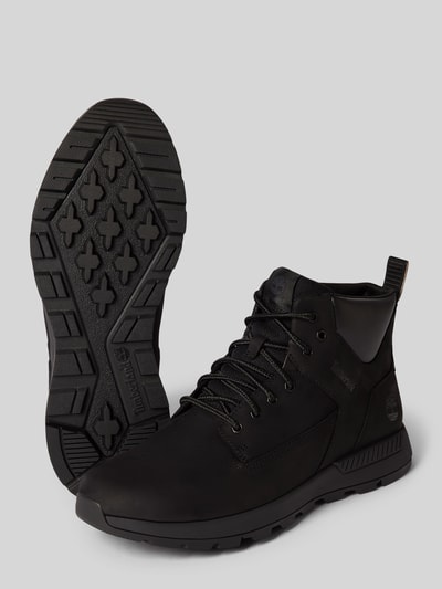 Timberland Schnürboots aus Leder mit Label-Prägung Black 4