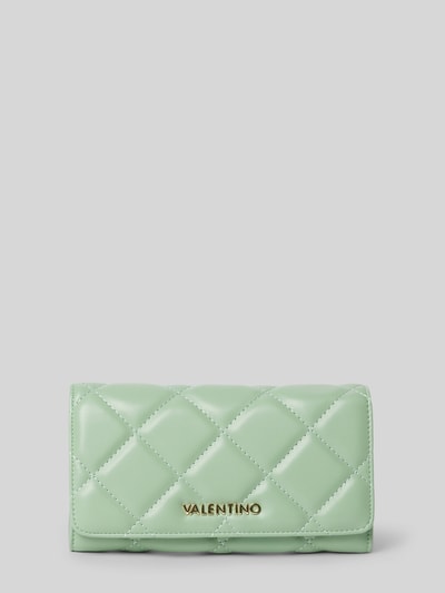 VALENTINO BAGS Portemonnaie mit Label-Applikation Modell 'OCARINA' Hellgruen 1