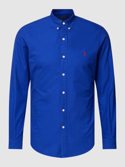 Polo Ralph Lauren Slim fit vrijetijdsoverhemd met labelstitching Koningsblauw - 2