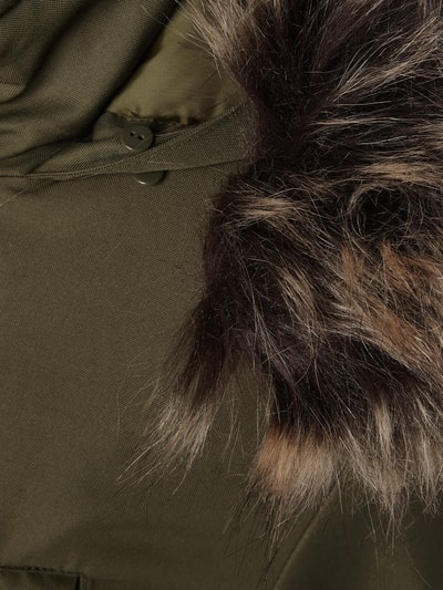 ONLY CARMAKOMA PLUS SIZE Parka mit Webpelz Modell 'Irena' Olivgrün 3