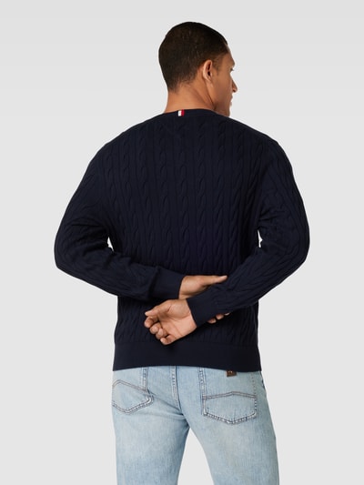 Tommy Hilfiger Strickpullover mit Zopfmuster Marine 5