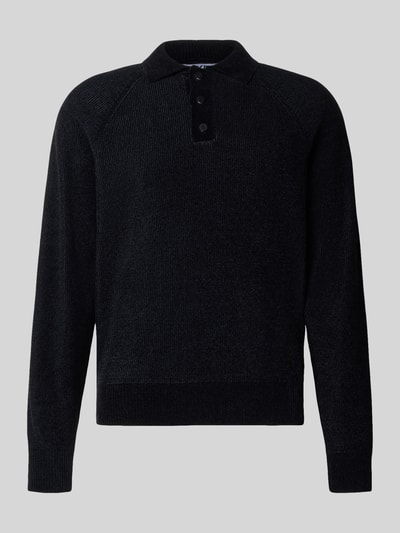 JAKE*S STUDIO MEN Strickpullover mit Polokragen Black 2