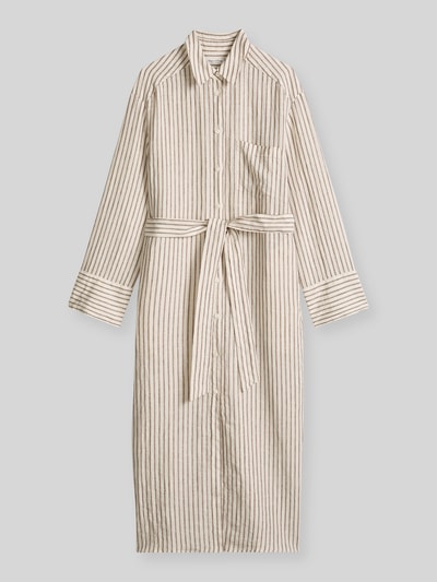 Marc O'Polo Figurumspielendes Hemdblusenkleid aus reinem Leinen Weiss 2