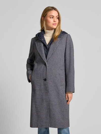 Jake*s Casual Regular fit lange jas met wol en reverskraag Middengrijs gemêleerd - 4