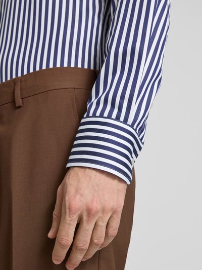 ETERNA Slim fit zakelijk overhemd met knoopsluiting Marineblauw - 3