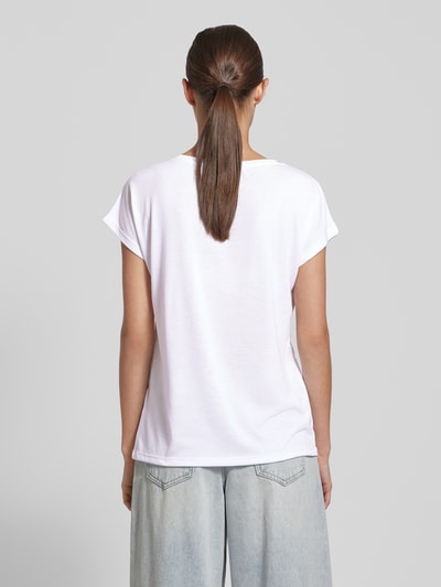 Montego T-shirt met siersteentjes Wit - 5