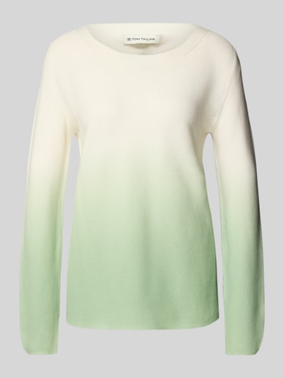 Tom Tailor Regular fit gebreide pullover met kleurverloop Lichtgroen - 1