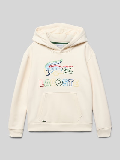 Lacoste Regular Fit Hoodie aus Baumwoll-Mix Ecru 1
