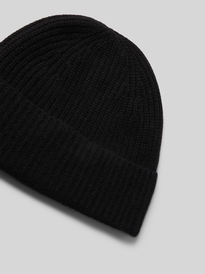 MCNEAL Strickmütze aus Kaschmir mit breitem Umschlag Black 2