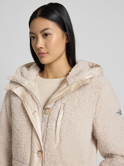 Frieda & Freddies Teddy Mantel mit Kapuze und Eingrifftaschen Modell 'HAZEL' Sand 3