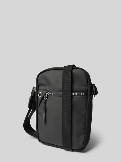 bugatti Crossbodytas met labelprint, model 'Blanc'  - 3