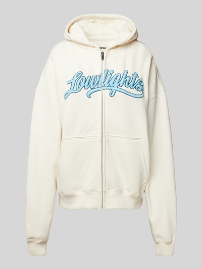 Low Lights Studios Sweatjacke mit Kapuze Modell 'Retro Logo' Ecru 1