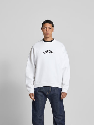Dsquared2 Sweatshirt mit gerippten Abschlüssen Weiss 4