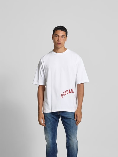 Dsquared2 T-Shirt mit Label-Print Offwhite 4