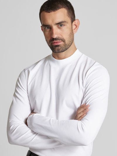 HUGO Sweatshirt mit Rundhalsausschnitt Modell 'Dimersolo' Weiss 3