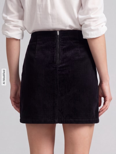 VERO MODA Nauwsluitende minirok van katoenmix model 'LULA' Zwart - 3
