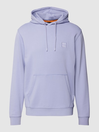 BOSS Orange Hoodie mit Logo-Stitching Modell 'WETALK' Flieder meliert 2