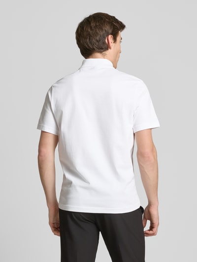 FIRE + ICE Poloshirt mit Label-Print Modell 'Ramon' Weiss 5